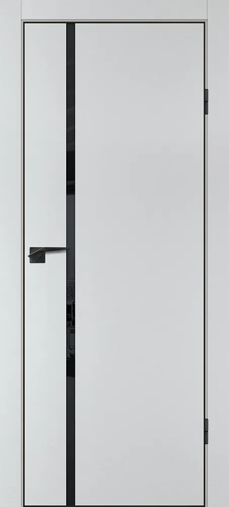 Фото Межкомнатная дверь P-22  кромка ABS черная c 4-х ст. Сапфир матовый